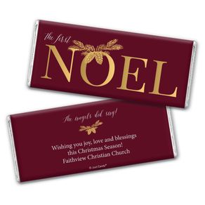 Personalized Christmas First Noel Chocolate Bars