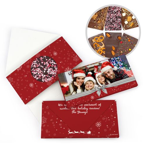 Personalized Christmas Welcoming Joy Gourmet Infused Belgian Chocolate Bars (3.5oz)