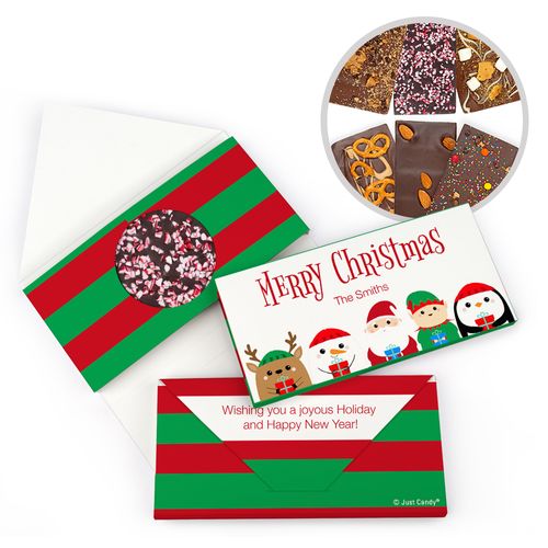Personalized Christmas Winter Buddies Gourmet Infused Belgian Chocolate Bars (3.5oz)