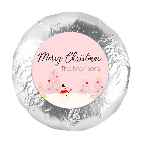Personalized Christmas Blush 1.25" Stickers (48 Stickers)