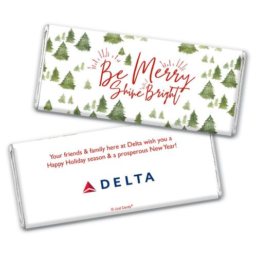 Personalized Christmas Be Merry Shine Bright Add Your Logo Chocolate Bars