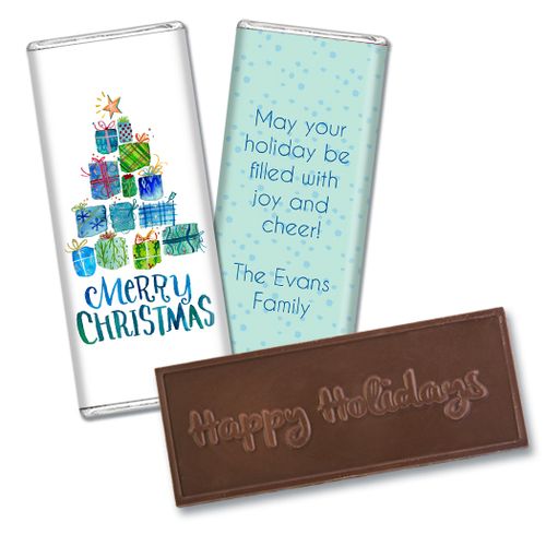 Personalized Embossed Chocolate Bar - Christmas Presents