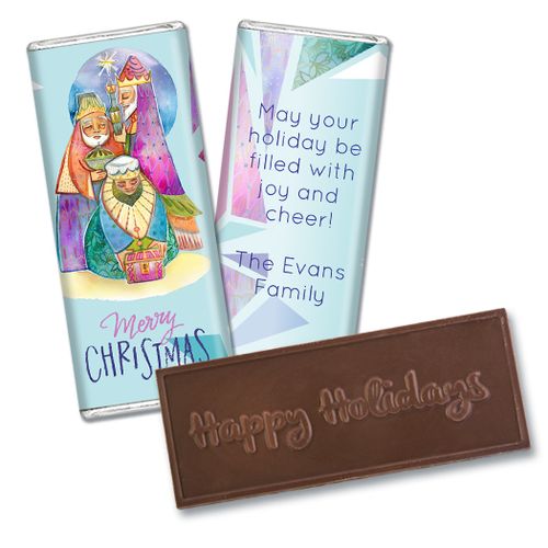 Personalized Embossed Chocolate Bar - Christmas Wise Men