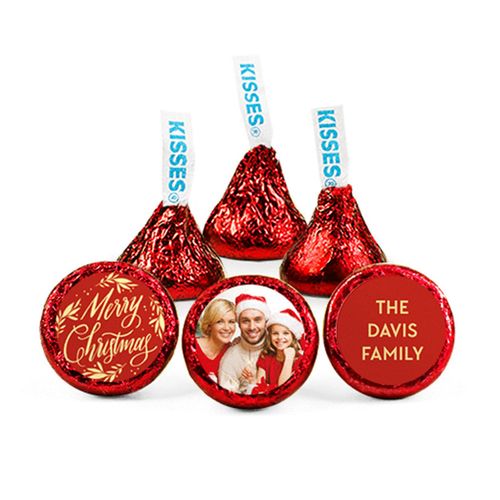 Personalized Christmas Festive Photo Hershey's Kisses