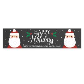Personalized Bonnie Marcus Christmas Snowy Santa 5 Ft. Banner