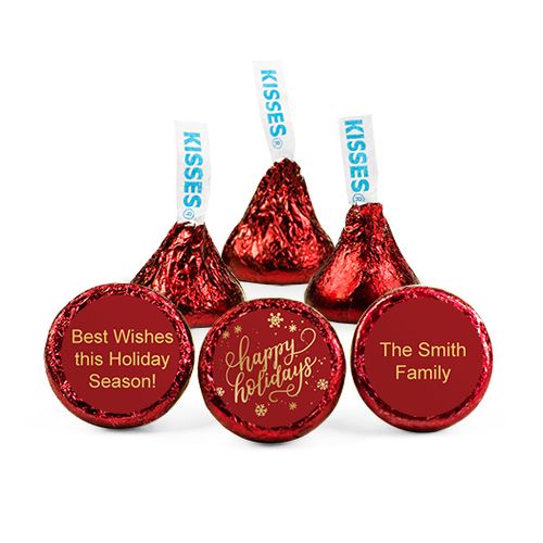 Personalized Happy Holidays Hershey's Kisses