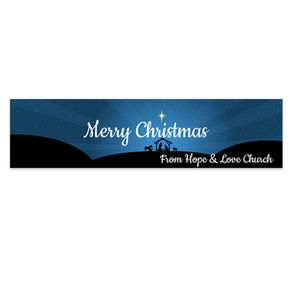 Personalized O Holy Night Christmas 5 Ft. Banner