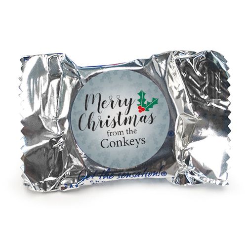 Personalized York Peppermint Patties - Personalized Holly Merry Christmas
