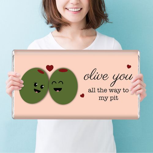 Personalized Valentine's Day Olive You Giant 5lb Hershey's Chocolate Bar