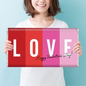 Personalized Valentine's Day Color Block Love Giant 5lb Hershey's Chocolate Bar
