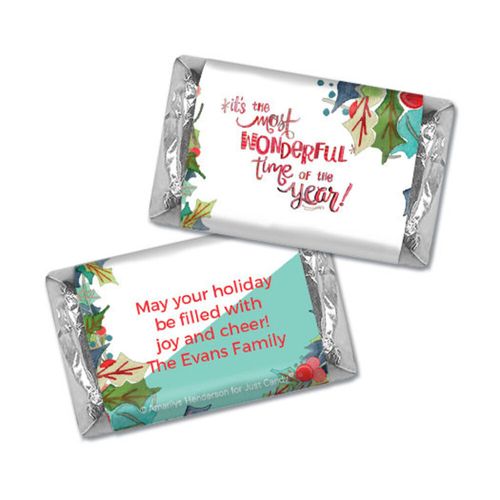 Personalized Hershey's Miniatures - Christmas Wonderful Time