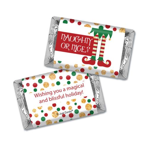 Personalized Christmas Naughty Or Nice Hershey's Miniatures Wrappers