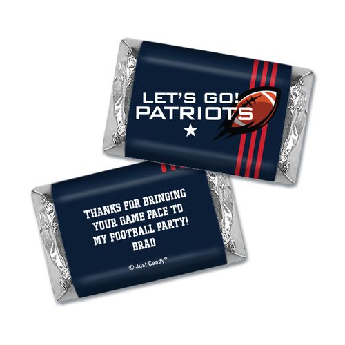 Personalized Patriots Football Party Hershey's Miniatures