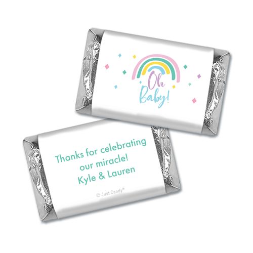 Personalized Baby Shower Rainbow Baby Miniature Wrappers