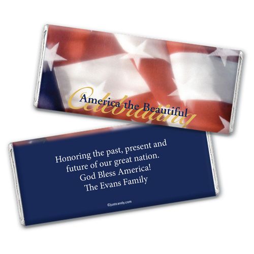 America the Beautiful Personalized Candy Bar - Wrapper Only