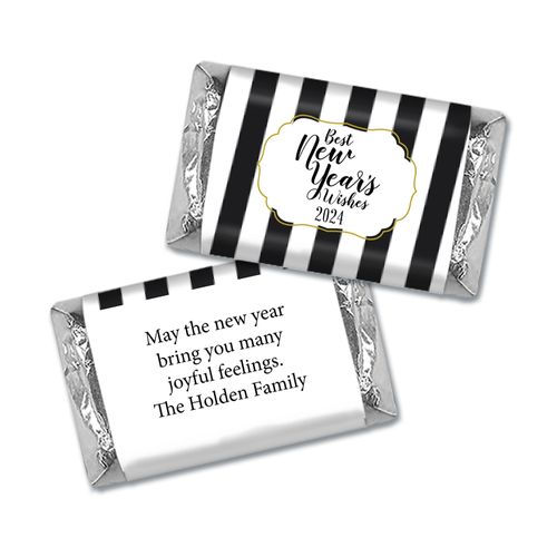 Personalized New Years Stripes HERSHEY'S MINIATURE bars