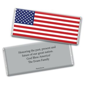 Freedom Flag Personalized Candy Bar - Wrapper Only