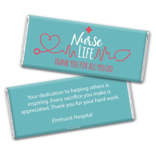 Personalized Nurse Appreciation Nurse Life Chocolate Bar Wrappers Only