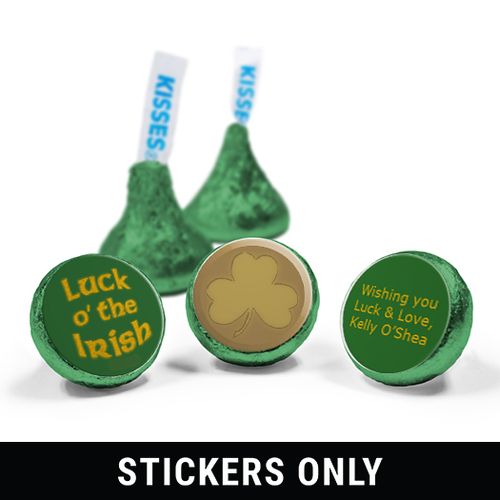 Personalized St. Patrick's Day Gold 3/4" Sticker (108 Stickers)