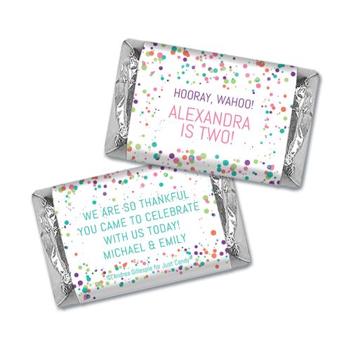 Personalized Birthday Colorful Splatter Hershey's Miniatures Wrappers