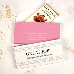 Deluxe Personalized Thank You Great Job Godiva Chocolate Bar in Gift Box