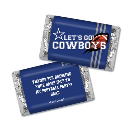 Personalized Cowboys Football Party Hershey's Miniatures Wrappers