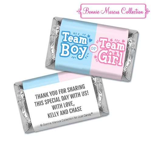Personalized Bonnie Marcus Boy or Girl Gender Reveal Hershey's Miniatures