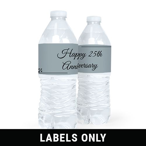 Personalized Anniversary 25th Simple Truth Water Bottle Sticker Labels (5 Labels)