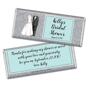 Bonnie Marcus Collection Personalized Chocolate Bar Chocolate and Wrapper Forever Together Bridal Shower Favors