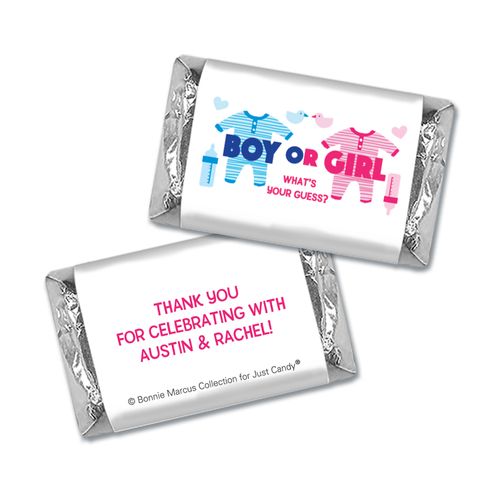 Personalized Bonnie Marcus Onesies Gender Reveal Mini Wrappers Only