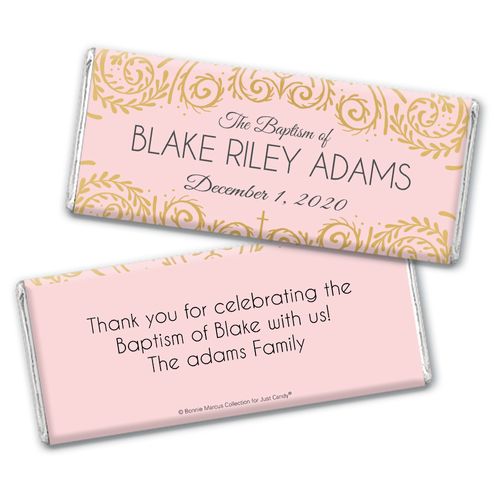 Personalized Bonnie Marcus Scroll Baptism Chocolate Bar Wrappers Only