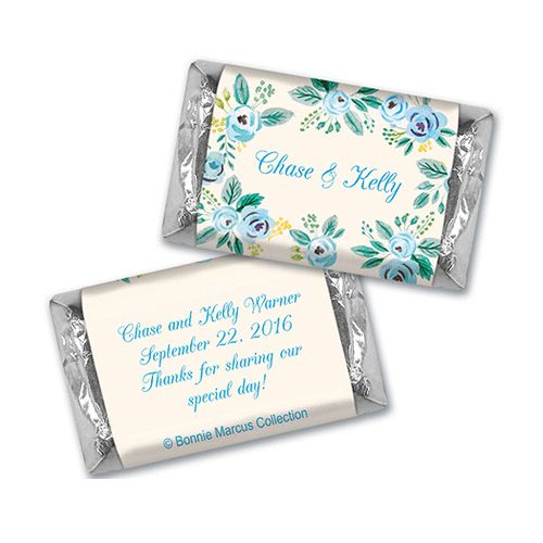 Here's Something Blue Wedding Personalized Miniature Wrappers