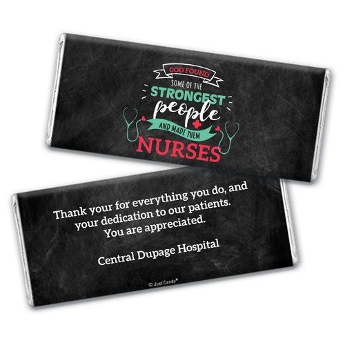 Personalized Nurse Appreciation Strongest People Chocolate Bar Wrappers Only