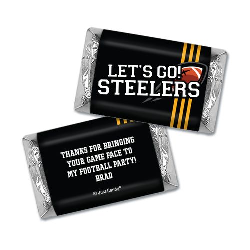 Personalized Steelers Football Party Hershey's Miniatures Wrappers
