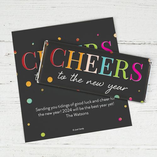 Personalized Chocolate Bar Wrappers Only - New Year's Eve Cheers