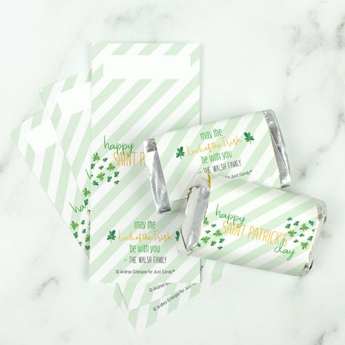Personalized St. Patrick's Day Floating Clovers Mini Wrappers