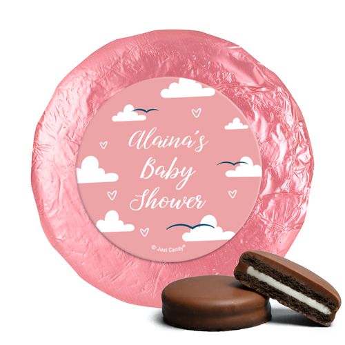 Personalized Cuddly Clouds Baby Shower Milk Chocolate Covered Oreos