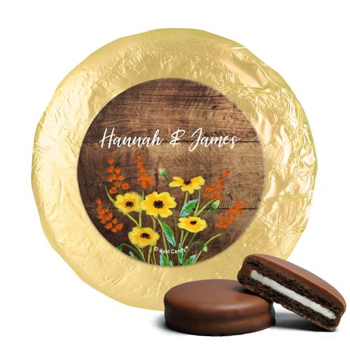 Personalized Wedding Painted Flowers Chocolate Covered Oreos