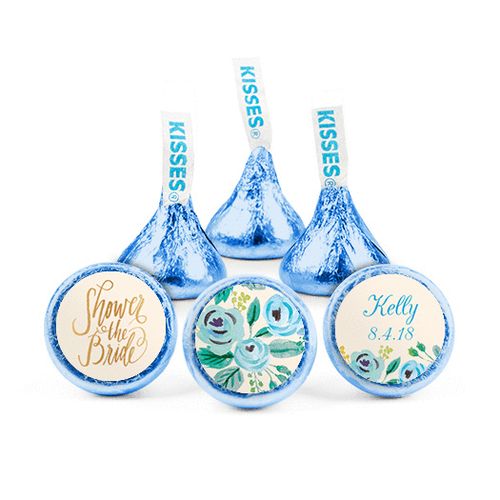 Personalized Bridal Shower Something Blue Hershey's Kisses