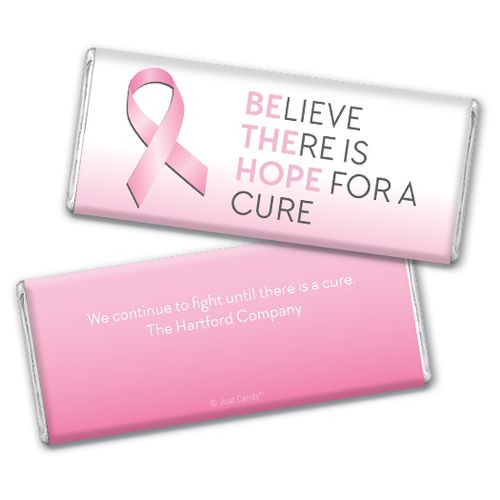 Personalized Chocolate Bar & Wrapper - Breast Cancer Awareness Be the Hope