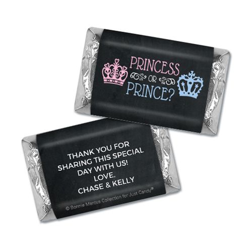 Personalized Bonnie Marcus Princess or Prince Gender Reveal Hershey's Miniatures
