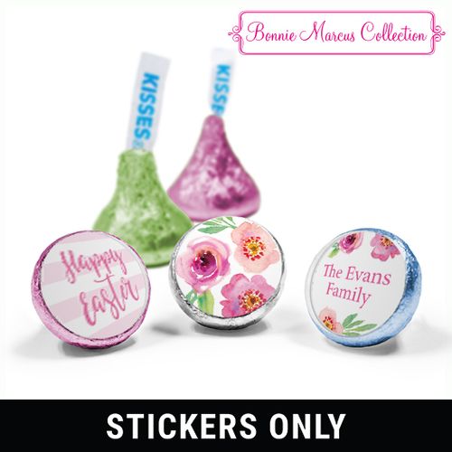 Bonnie Marcus Collection Easter Pink Flowers 3/4" Sticker (108 Stickers)