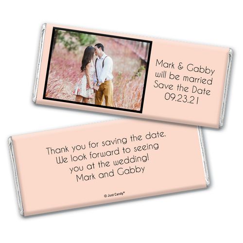 Save the Date Snapshot Announcements Personalized Candy Bar - Wrapper Only