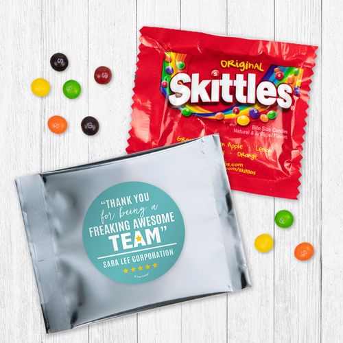 Personalized Teamwork Freaking Awesome Team - Skittles