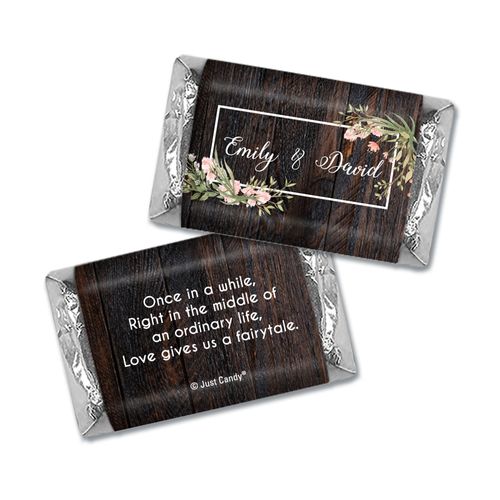 Personalized Rustic Romance Wedding Hershey's Miniatures