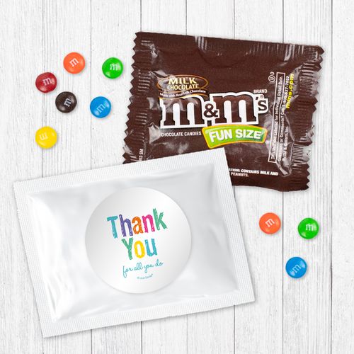 Personalized Bonnie Marcus Colorful Thank You - Milk Chocolate M&Ms