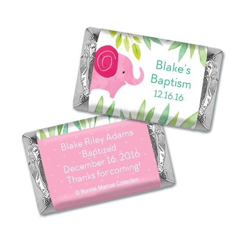 Safari Snuggles Baptism Personalized Miniature Wrappers