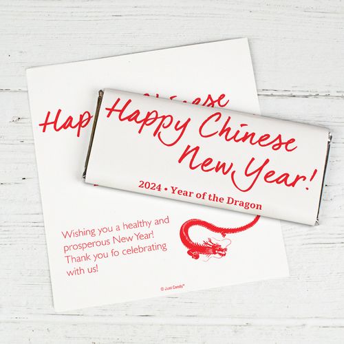 Personalized Chocolate Bar Wrappers Only - Chinese New Year Handwritten