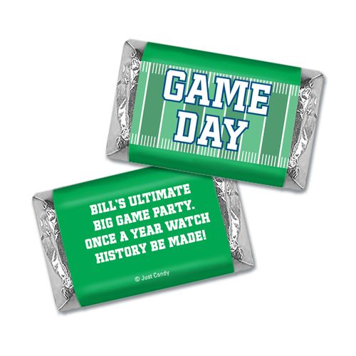 Personalized Football Party Themed Football Field Miniatures Wrappers