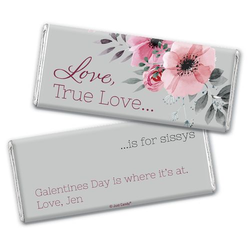 Personalized Valentine's Day Love, True Love Chocolate Bar Wrappers Only